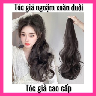 Tóc giả ngoặm xoăn đuôi dài 60cm n49 ❇️freeship ❇️tóc giả cao cấp ❇️