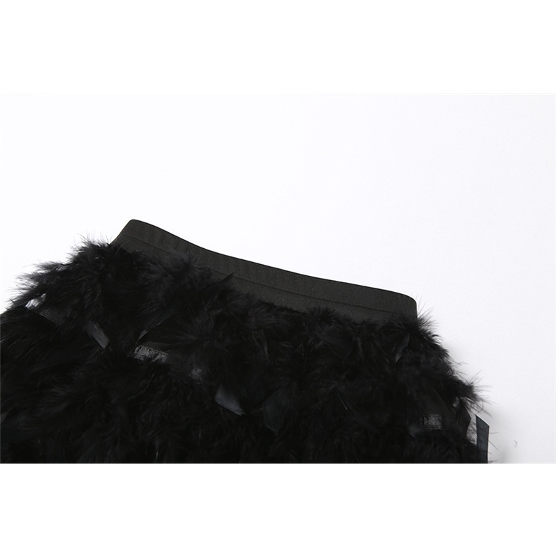 Set Áo Trễ Vai + Chân Váy Nhung Lưng Cao Thiết Kế Hợp Thời Trang Cho Phái Nữ