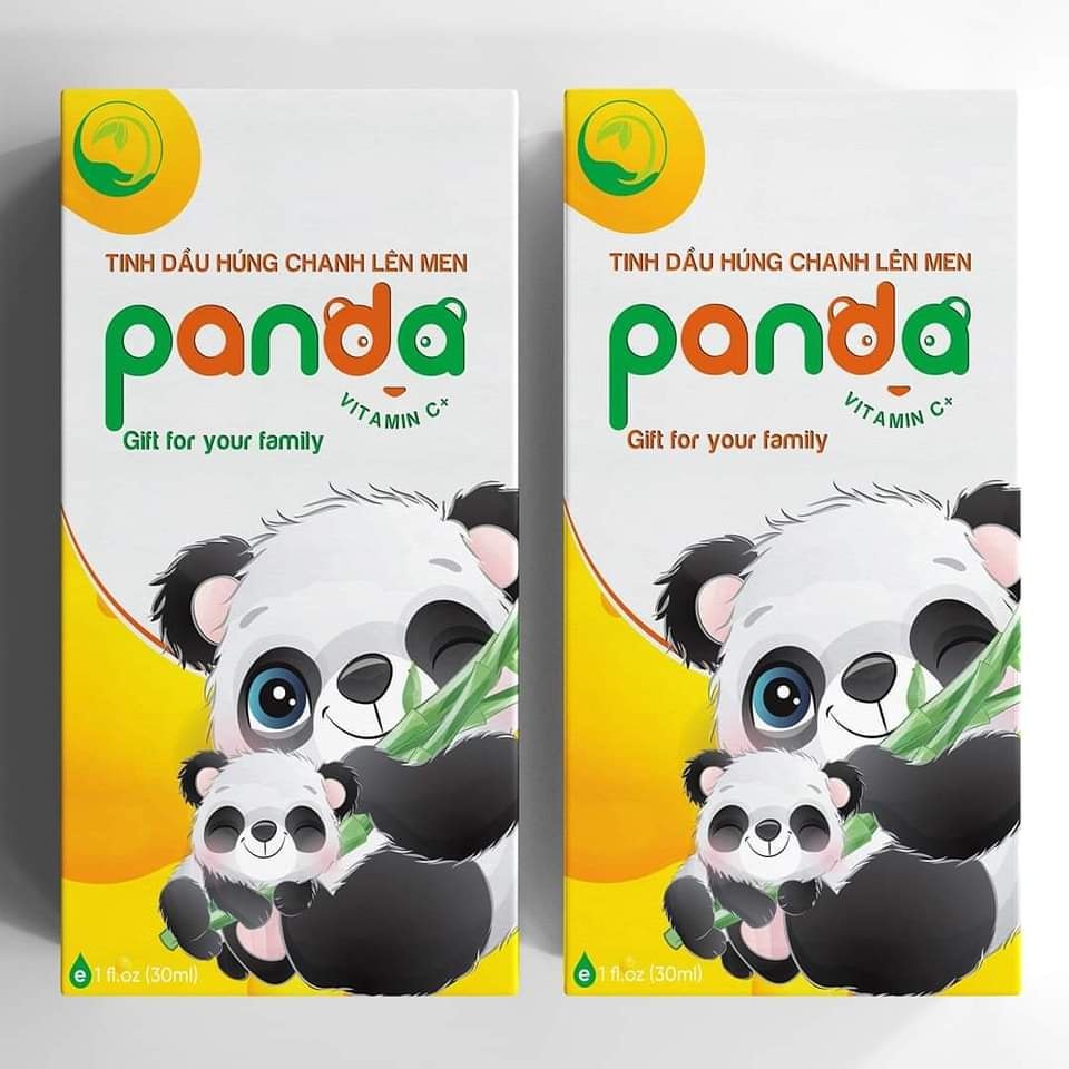 Tinh Dầu Húng Chanh Lên Men Panda Thanh Mộc Hương Giảm Ho Sổ Mũi Tăng Sức Đề Kháng Cho Trẻ  30ml