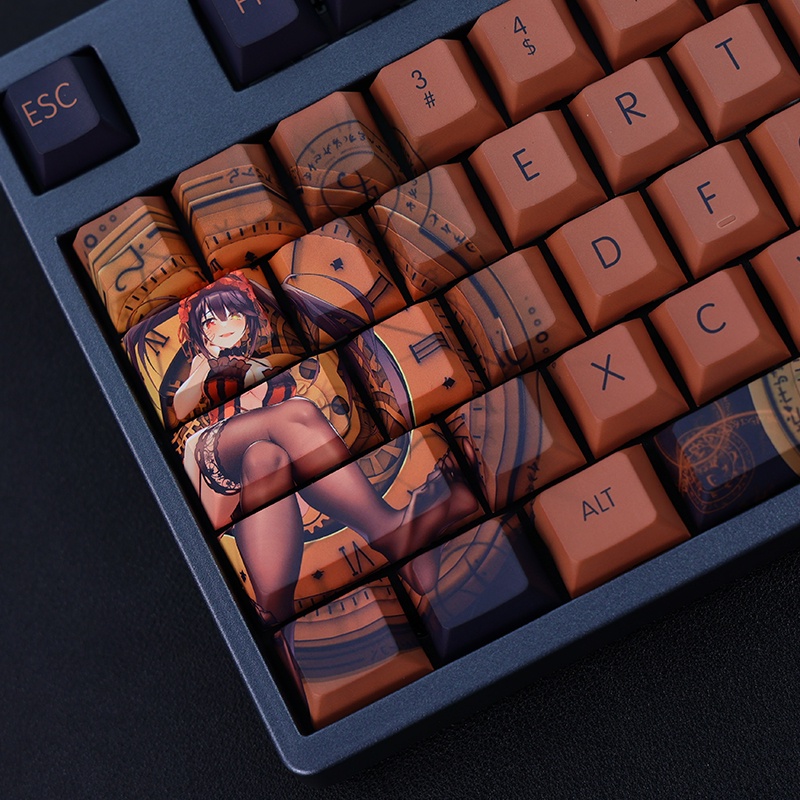 Tokisaki Kurumi Keycaps Cherry Profile DATE A LIVE Nightmare Anime PBT Dye Sub Bàn phím cơ học Keycap