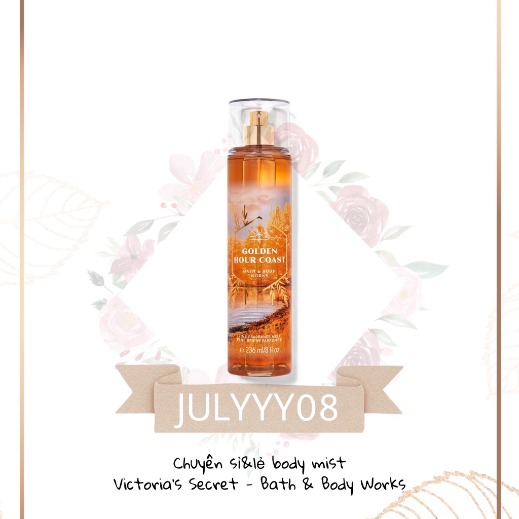 Xịt Thơm Toàn Thân Bath & Body Works GOLDEN HOUR COAST +jɥȽÿ08+