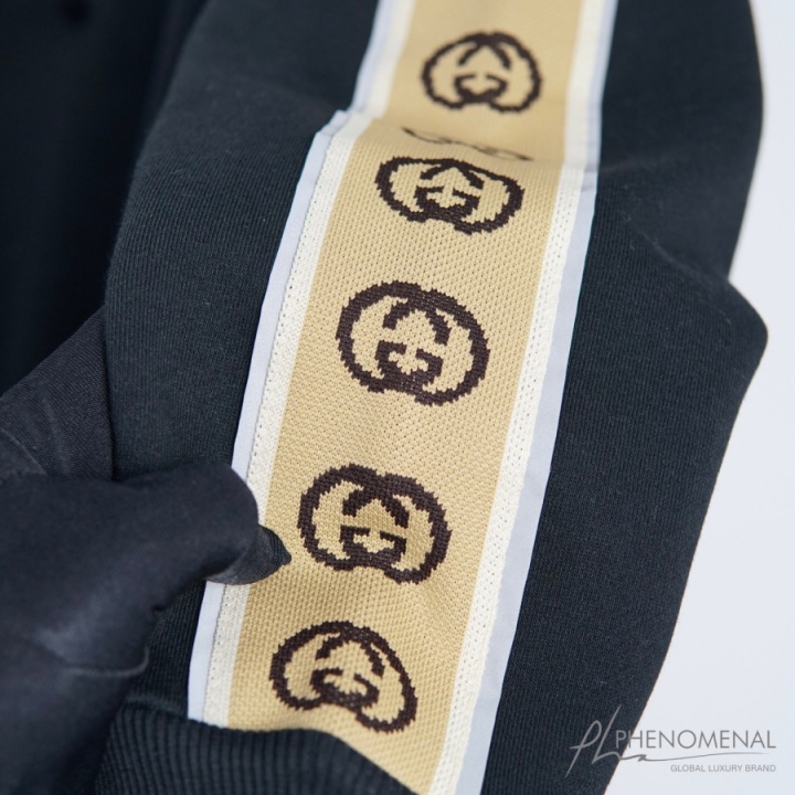 ÁO HOODIE GUCCI INTERLOCKER G STRIPE , HOODIE PHẢN QUANG TAY NAM NỮ UNISEX