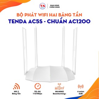 Bộ Phát Wifi Tenda AC5S Hai Băng Tần 4 Ănten 6dbi Cho khả năng phủ sóng mạnh mẽ