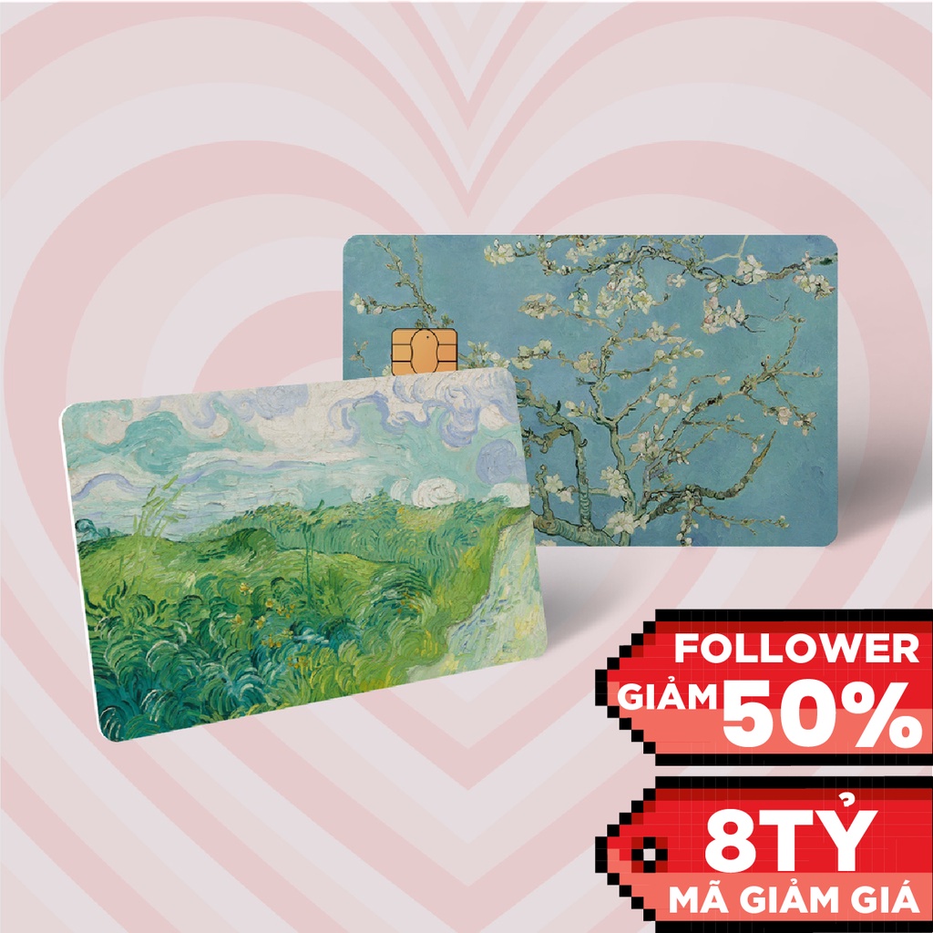 STICKER SKIN THẺ ATM VAN GOGH CÁNH ĐỒNG - Decal dán Thẻ ATM, debit, thẻ từ, thẻ chung cư, bảo vệ thẻ