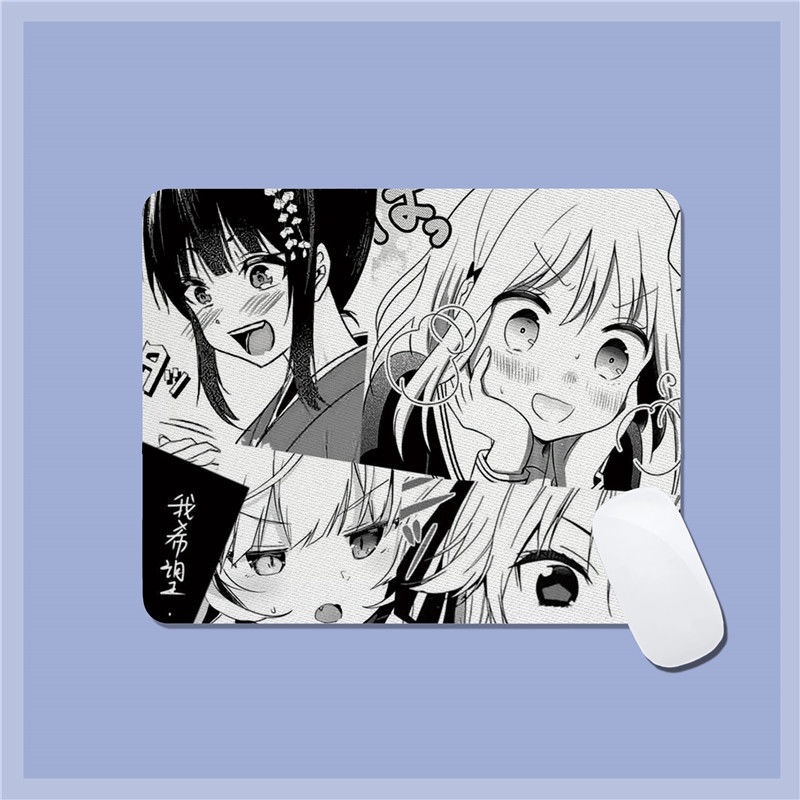 Tấm Lót Chuột Máy Tính Bằng Cao Su Họa Tiết Hoạt Hình Graffiti Đơn Giản