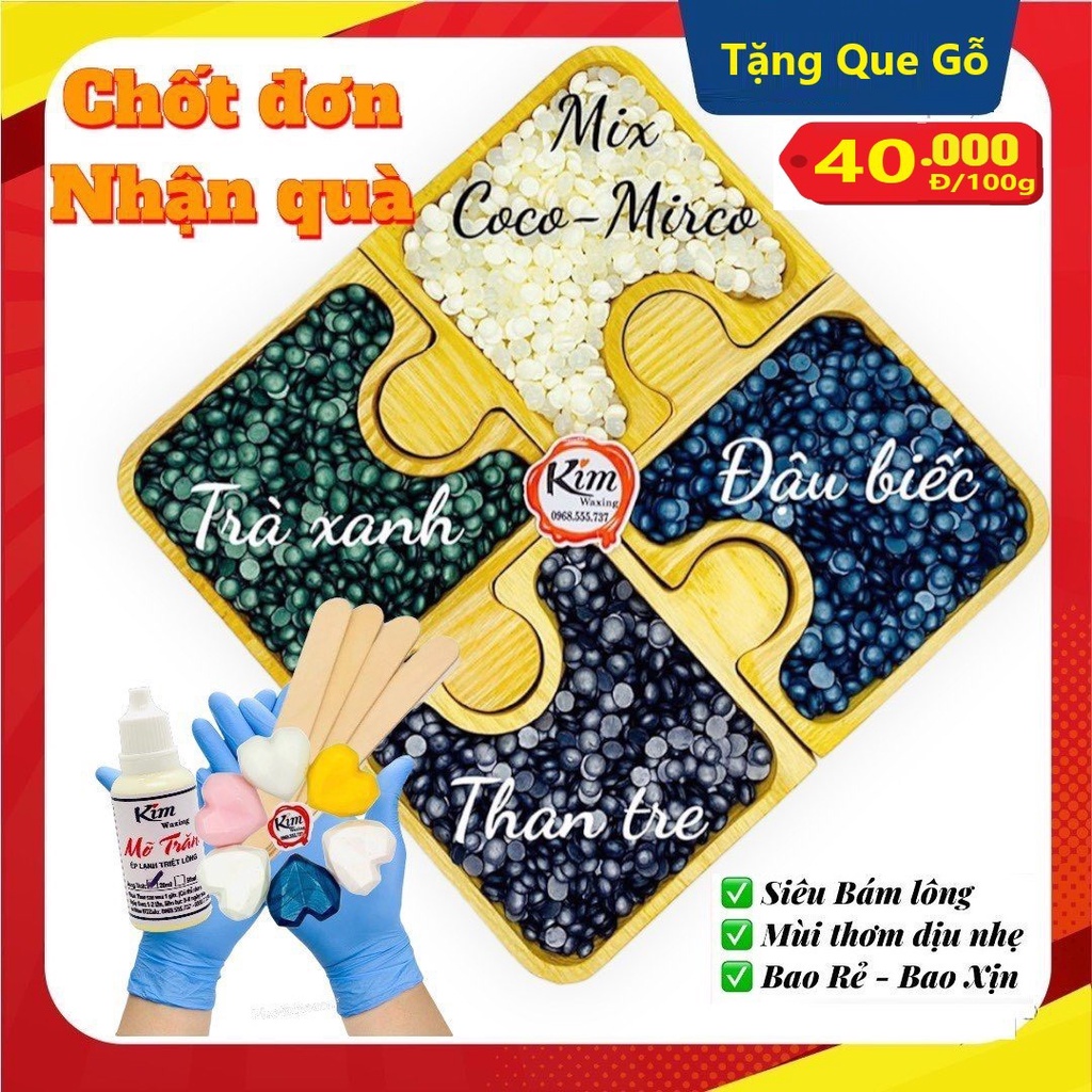 Sáp wax lông cao cấp siêu bám  Bluezoo Cao cấp