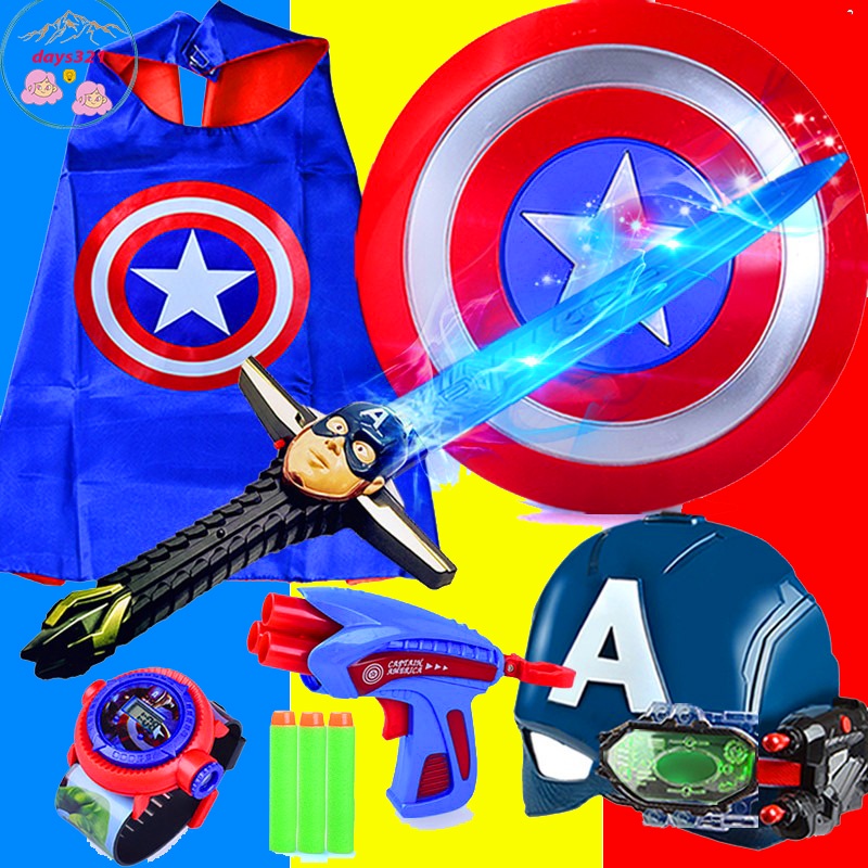 Bộ Quần Áo Hoá Trang Kèm Mặt Nạ Siêu Nhân Đội Trưởng Mỹ Captain America - Người Sắt Iron Man - Người Khổng Lồ Xanh Hulk