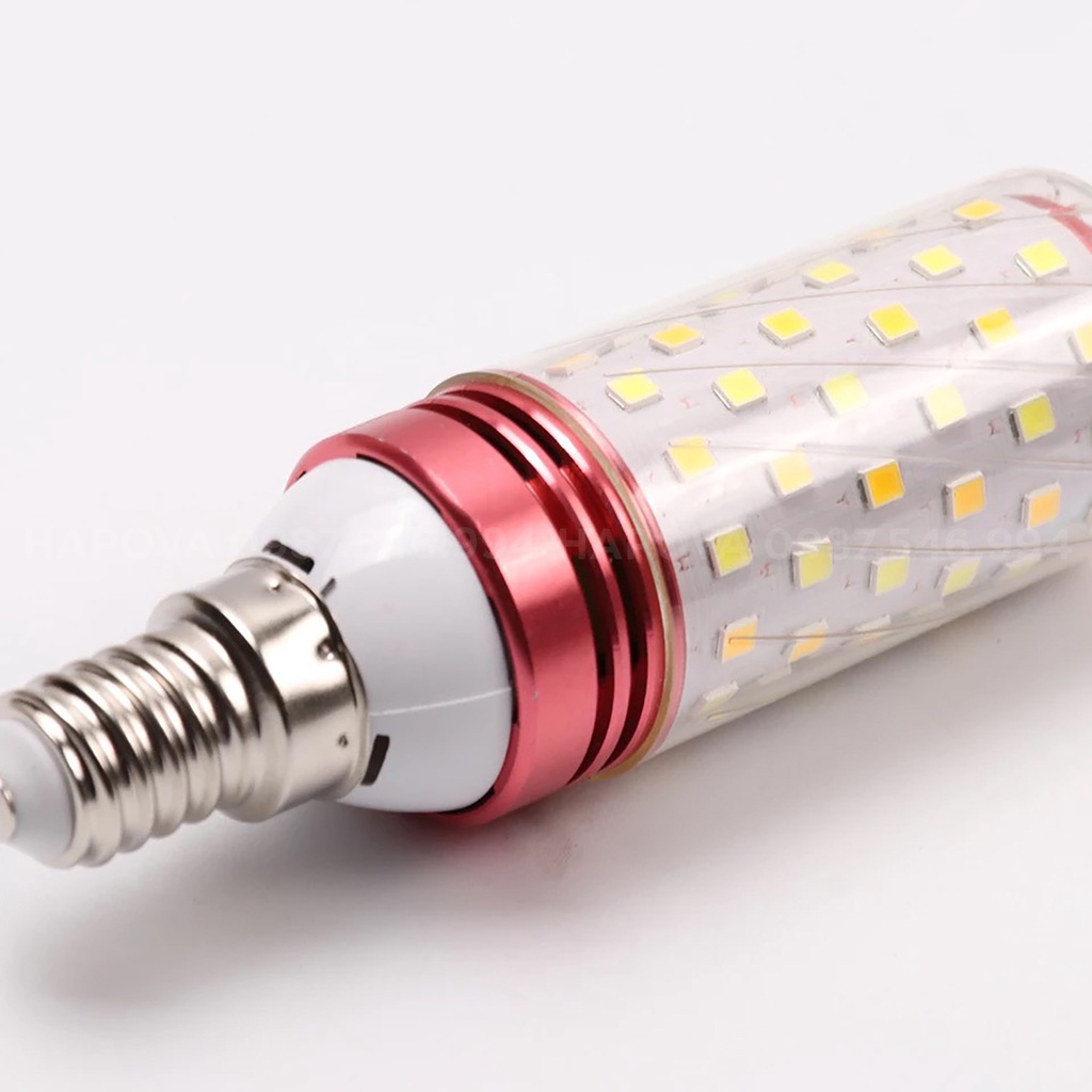 Bóng đèn led 3 Chế độ màu Trắng, Vàng, Trung tính 12W Đui E27, E14 HAPOVA MONA 3612