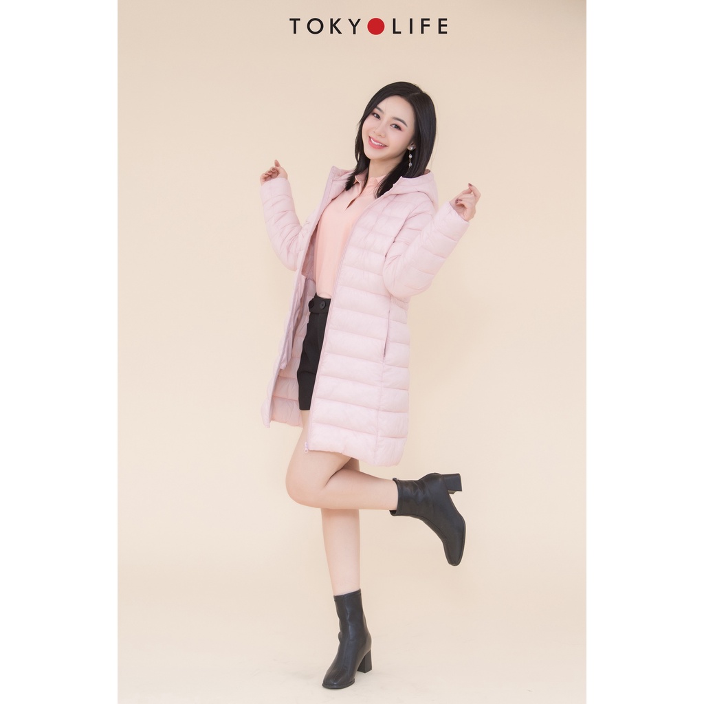 Áo khoác phao NỮ chần bông siêu nhẹ siêu ấm mũ liền dáng dài TOKYOLIFE  C9JCK004L