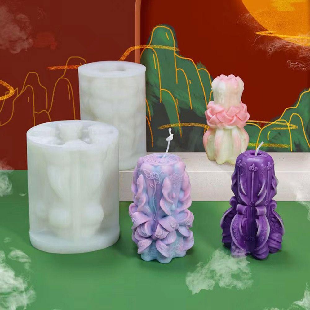 CONOPERY Khuôn Silicone Hình Trụ Làm Nến Thủ Công