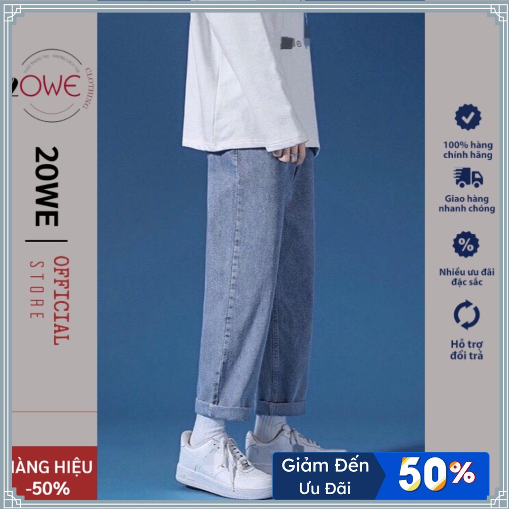 Quần jean nam Baggy phom suông ,Quần bò nam nữ dáng đứng vải jeans bò cao cấp hottrend hàn quốc 2022