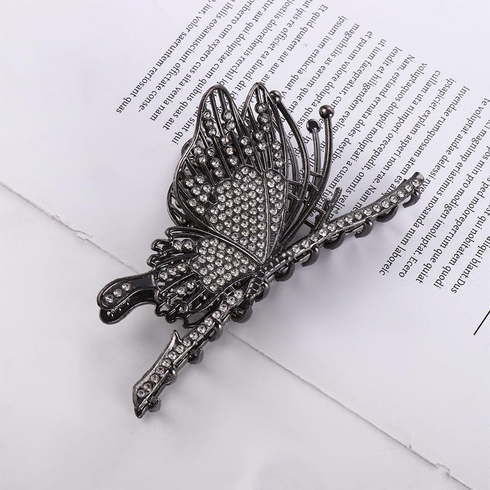 Kẹp Tóc Hình Bướm / Cá Mập Lấp Lánh Thanh Lịch Cho Nữ WMES15H|Kẹp Tóc Đính Đá Zircon Thời Trang