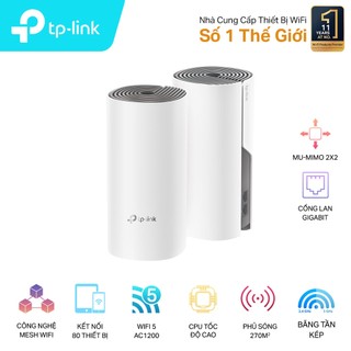 Bộ phát wifi TP-Link Deco M4 2-Pack Mesh MU-MIMO AC1200Mbps (Chính hãng TP-Link Việt Nam)
