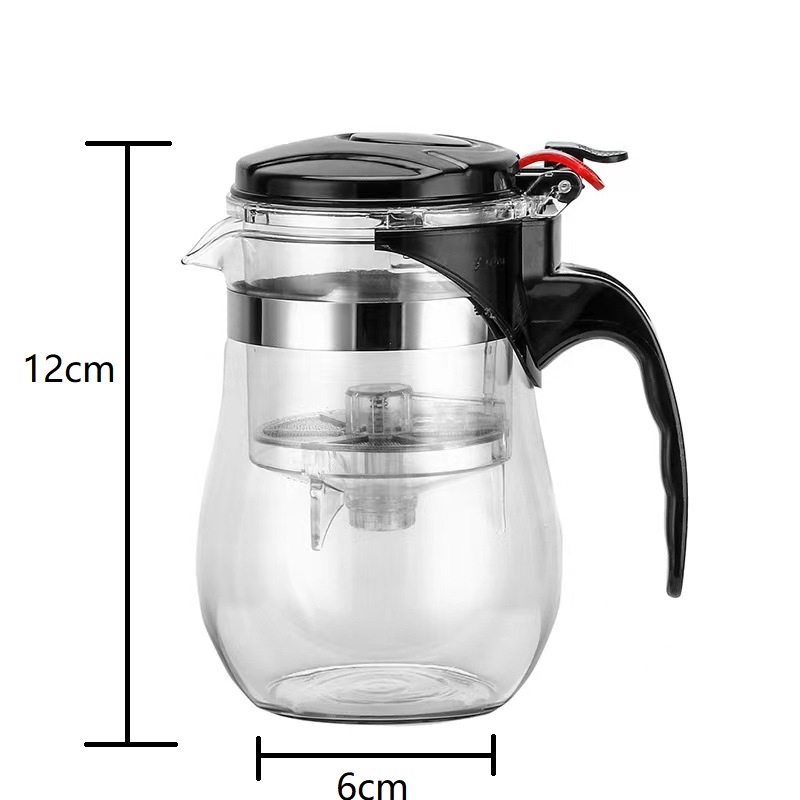 500 ml 1 bình , ấm pha trà Pu-erh có lưới lọc