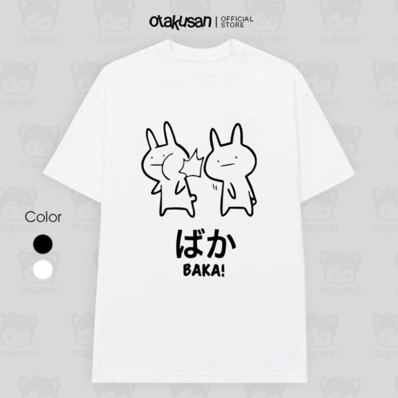 Áo thun BAKA Rabbit Japanese Kawaii (Black/White) ngắn tay