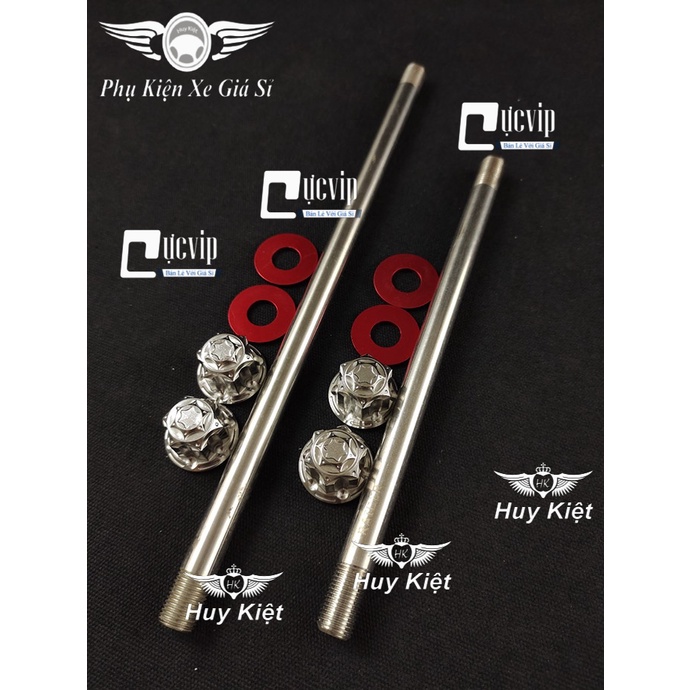 Cốt Trục Bánh Xe Trước Và Sau + Tán Salaya Kèm Long Đền Đỏ Cho Ex 135, Fu Led, Satria, Raider Fi, Win, Win X 5692