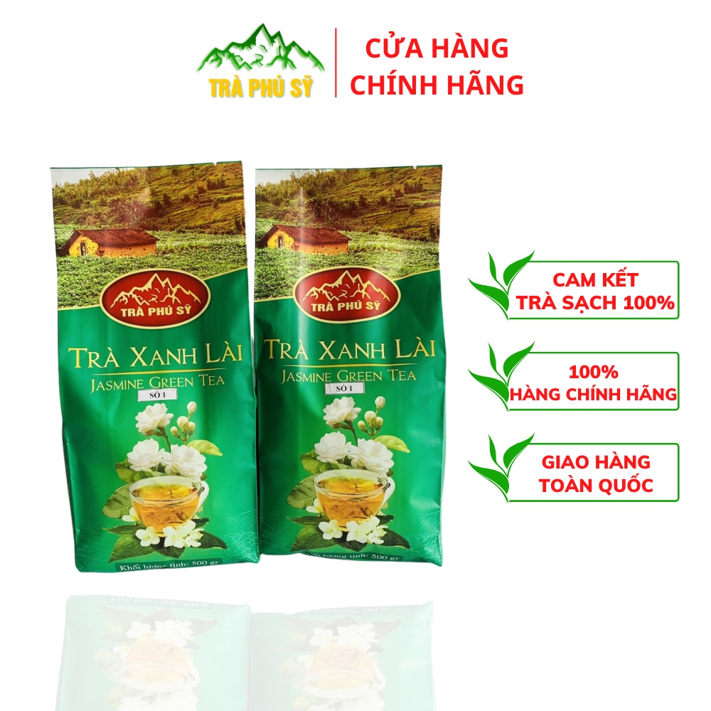 Trà Xanh Lài (Nhài) (500gr/túi) pha trà trái cây cực ngon, hương lài 100% tự nhiên