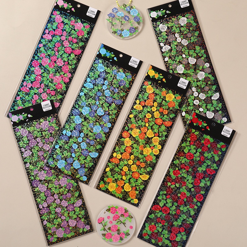 Miếng Dán Thẻ Hình Hoa Goo Đính Kim Sa GK0080