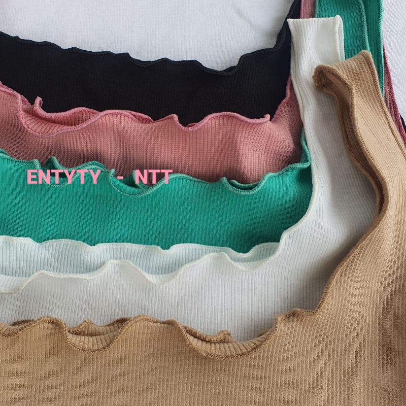 Áo cuốn biên sát nách dáng croptop thun gân dày dặn