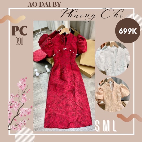 Áo dài cách tân HOT NHẤT Tết 2023 - sang chảnh LUXURY cao cấp mã PC1
