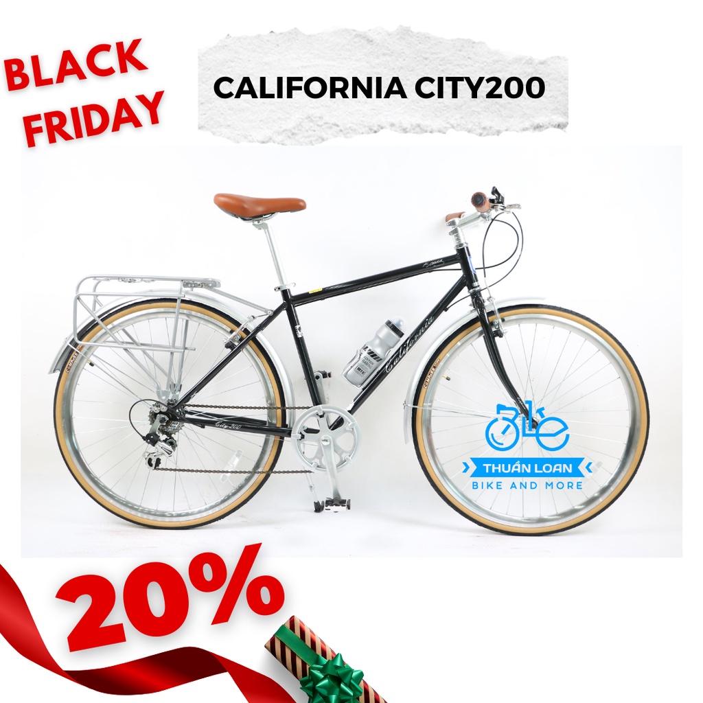 Xe đạp đường phố California City 200 700C bộ chuyển động cao cấp shimano
