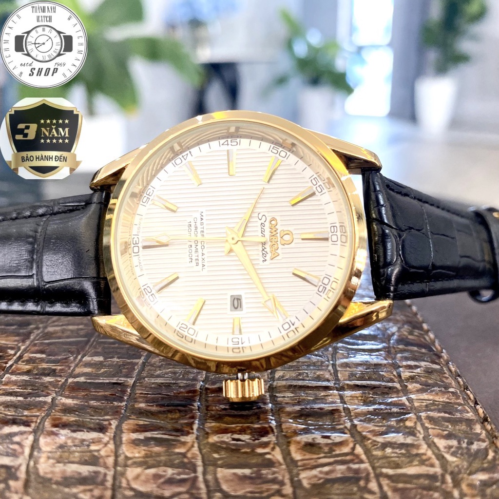 Đồng hồ Nam OMG01 Dây da cao cấp, Mặt Sapphire chống xước, chống nước thẻ bảo hành 36 tháng