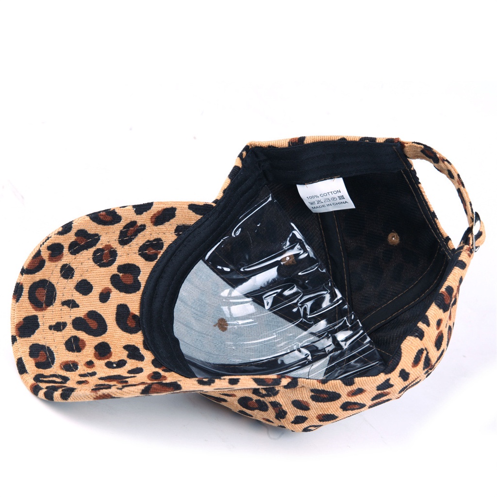 1 Mũ Lưỡi Trai Họa Tiết Da Báo Phong Cách Hip Hop Thời Trang