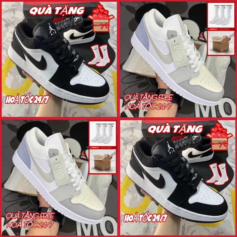 Giày sneaker Jordan Cổ Thấp Paris, Giày JD 1 low Bản Cao Cấp BEST Full Size 36-44, Thêm Quà Tặng Và Bill Box