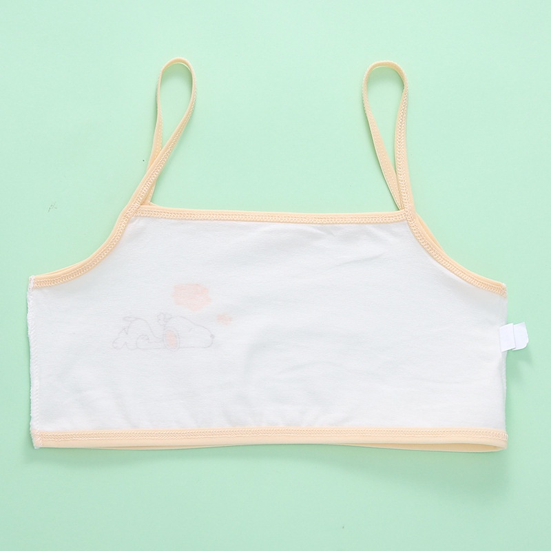 Áo Ngực Cotton Không Đường May Thoải Mái Họa Tiết Hoạt Hình Dễ Thương Cho Bé Gái