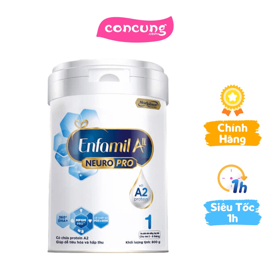 Sữa Enfamil AII NeuroPro 1 Infant Formula cho bé từ 0-6 tháng tuổi 800g