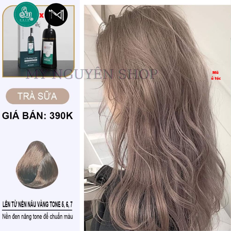 Dầu gội đổi màu tóc Sin Hair 500ml màu nâu trà sữa