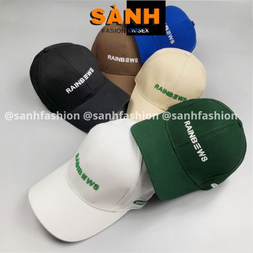 Mũ lưỡi trai thêu chữ RAINBOWS Nón kết chất kaki cao cấp thời trang form unisex nam nữ_sanhfashion