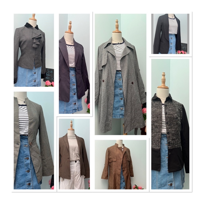 2hand- áo khoác- blazer-vest-Áo choàng nhiều mẫu