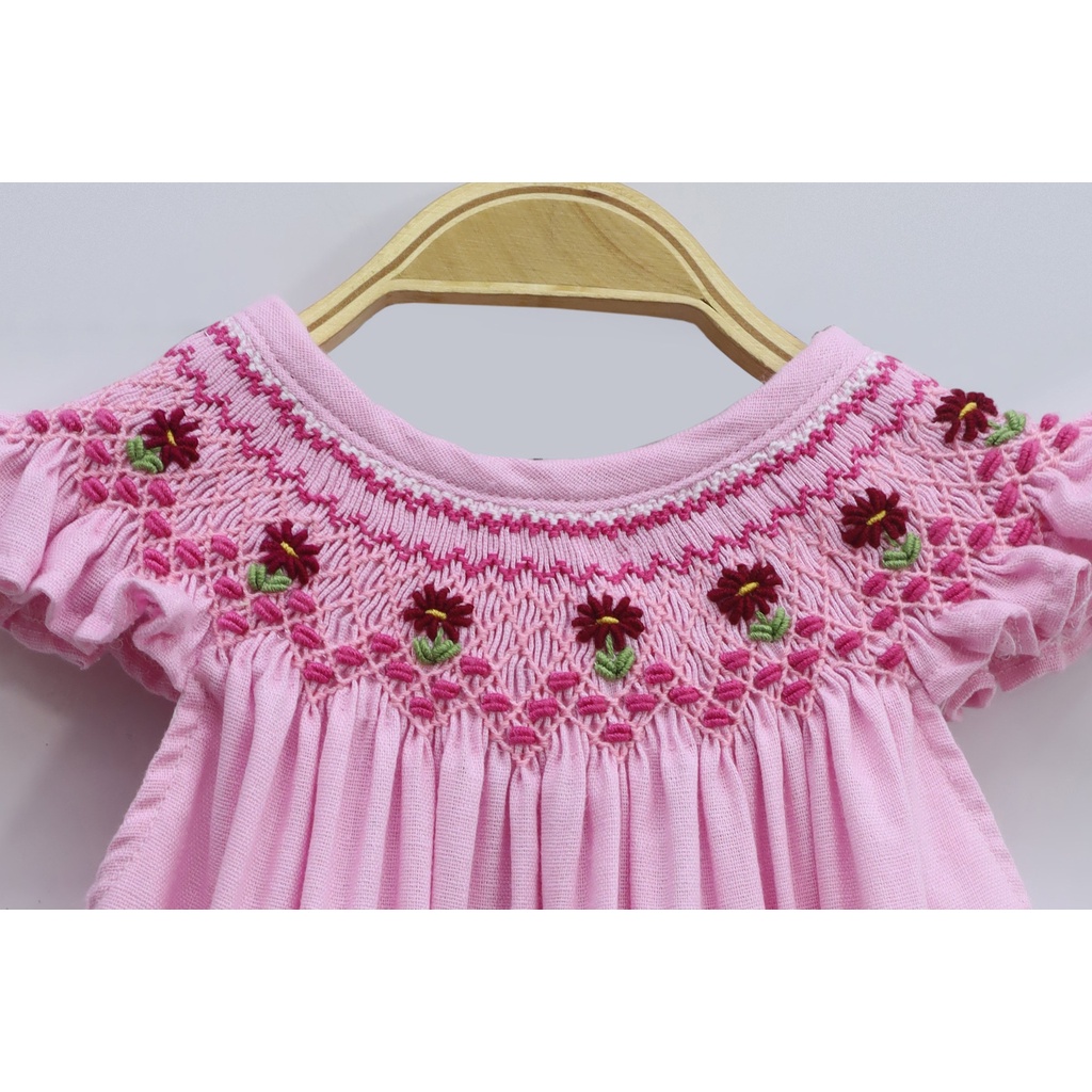 ĐẦM SMOCK HOA CÚC TÍM