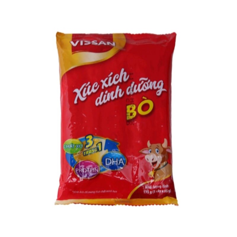 1 gói Xúc Xích Dinh Dưỡng Bò Vissan 175g  - 529