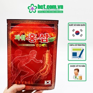 Cao dán hống sâm hàn quốc chính hãng power đỏ, gói 20 miếng