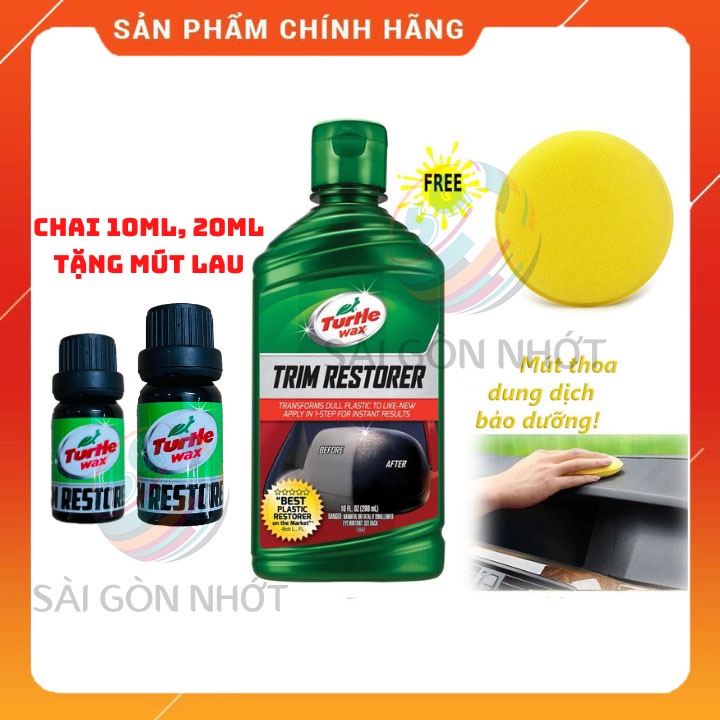 Phục hồi nhựa nhám Turtle Wax Trim Restorer hiệu con rùa cho xe máy, xe oto