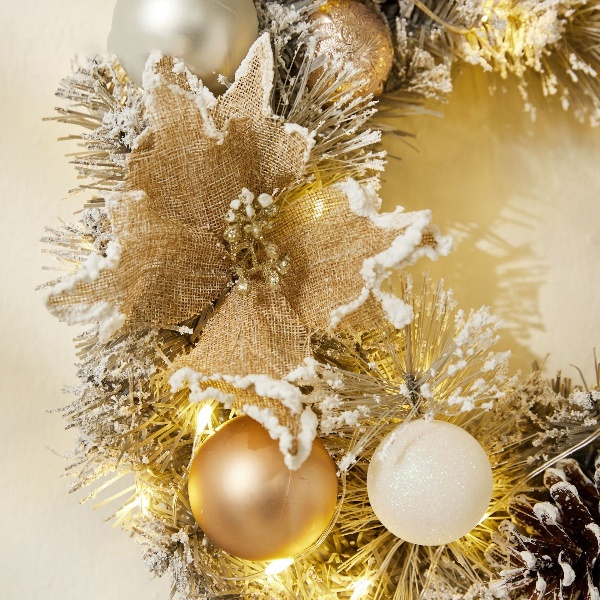 Vòng nguyệt quế treo trang trí noel, vòng trang trí Giáng sinh phong cách Bắc Âu - Gọn Decor