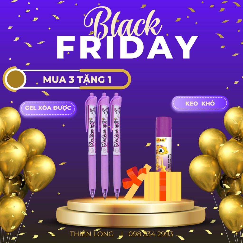 Combo 3 Bút gel xóa được Điểm 10 Gel E003