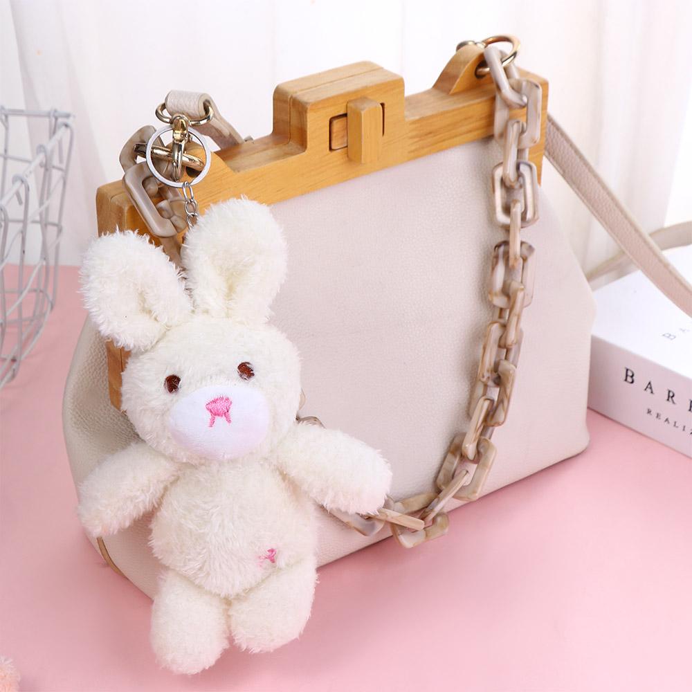 Móc Khóa Thỏ Nhồi Bông Xinh Xắn Đáng Yêu