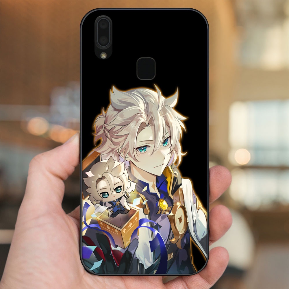 Ốp lưng Vivo Y91, Y95 viền đen in hình Albedo Genshin Impact