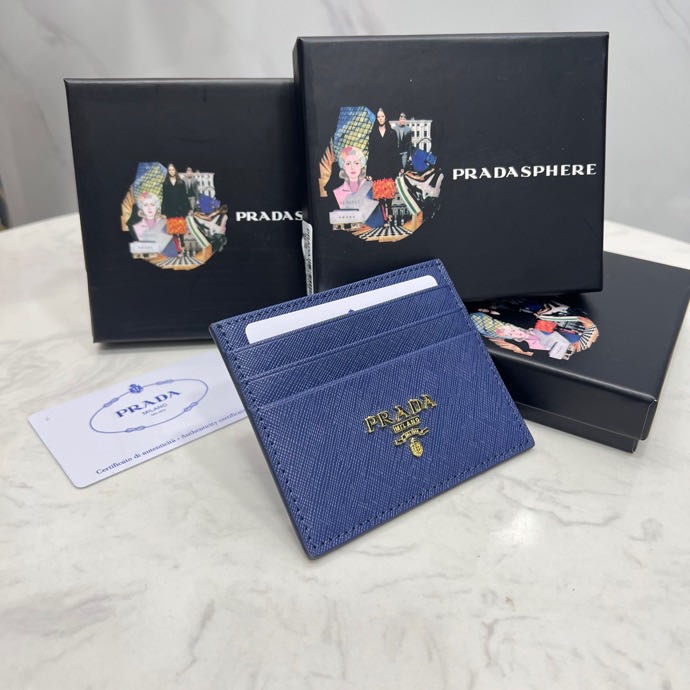 Túi Da Prada Đựng Thẻ Thời Trang Cho Nam Nữ