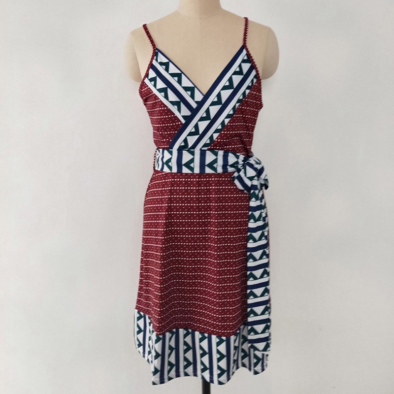 Đầm Bầu Hai Dây In Họa Tiết Xinh Xắn Thời Trang