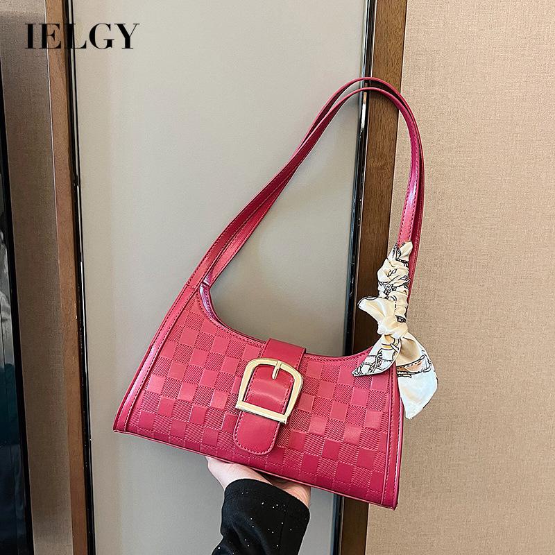 Túi Đeo Vai Họa Tiết Kẻ Sọc Có Khóa Cài Thời Trang Cho Nữ