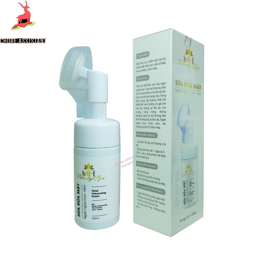 Sữa rửa mặt_MH Beauty Spa 120ml, ngăn ngừa mụn và nám_CHÍNH HÃNG [HH013]