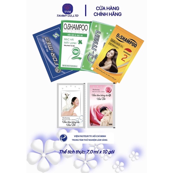 Combo 100 gói dầu gội sữa tắm giá rẻ dùng cho khách sạn, nhà nghỉ