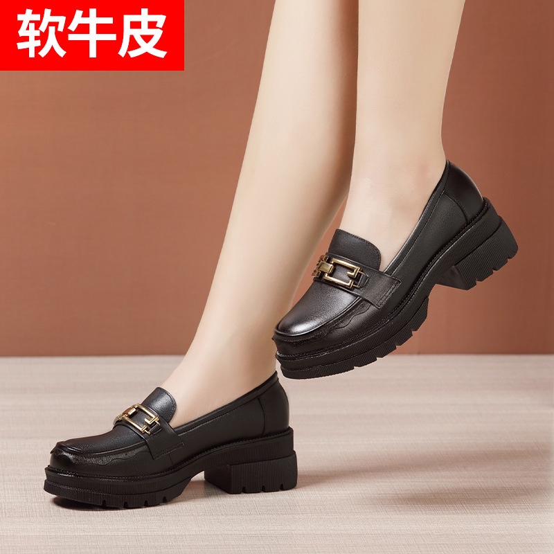 [Giày Nữ Đẹp Qiannian 2] Giày Đơn Miệng Sâu Đế Dày Nữ Đế Dày 2022 Thu Đông Phong Cách Mới Phong Cách