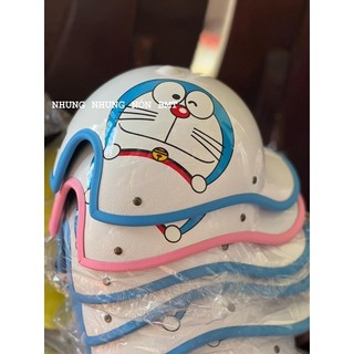 Nón bảo hiểm lưỡi trai kết in hình đôrêmon cute đáng yêu