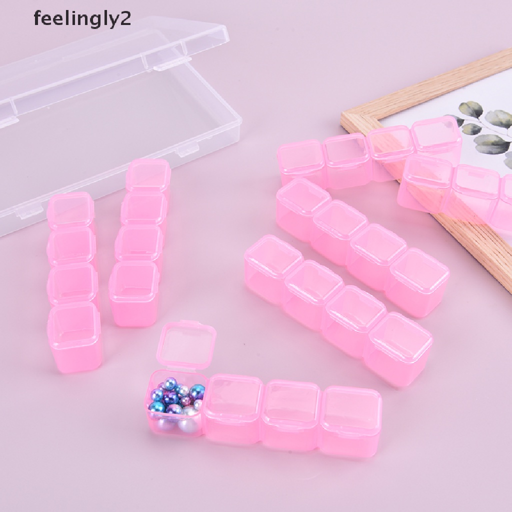 Hộp Trong Suốt 28 Ngăn Đựng Phụ Kiện Trang Trí Móng Tay