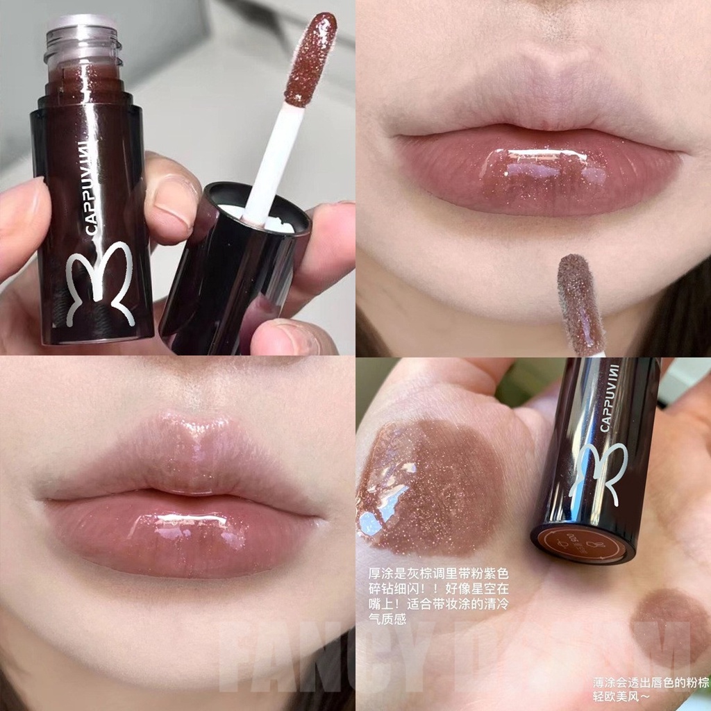 Son con thỏ đen CAPPUVINI tint lì mịn môi